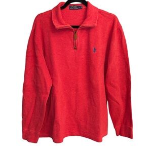 Polo Ralph Lauren pullover shirt 1/4 zip long sleeves 100% cotton size large